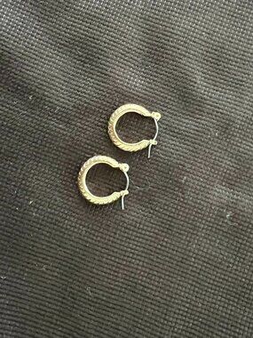 Twisted Gold Hoop Women Earrings Plated Chunky Hollow Hypoallergenic Gift